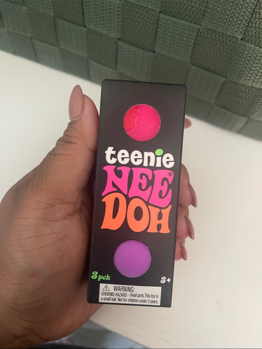 teenie NEE DOH 3-Pack Fidget Balls - Pink , Blue & Purple